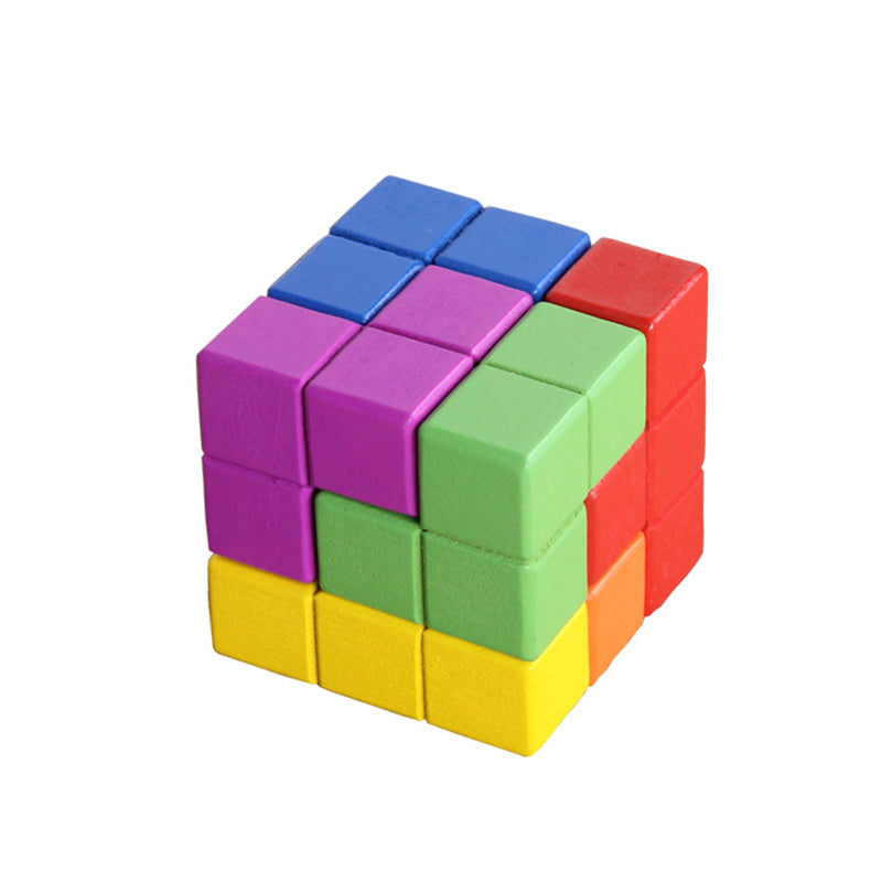 Wooden Toys Shape Blocks Matching Set Columns Children Geometry Solid Jigsaw Homeschool Supplies Educational Early Learning Aids