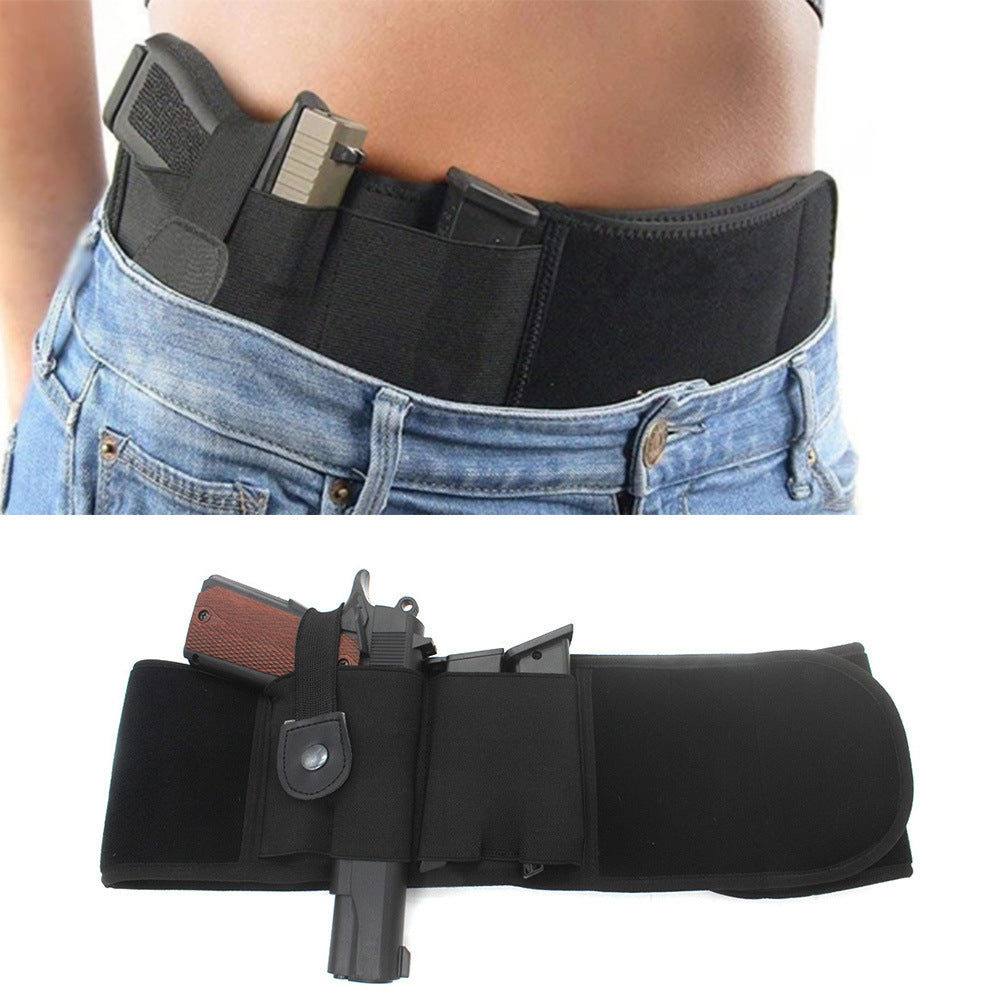 Tactical Pistol Holster Hidden Holster Wide Belt Military Portable Outdoor Hunting Shooting Defense Holster Mobile Phone Holster -