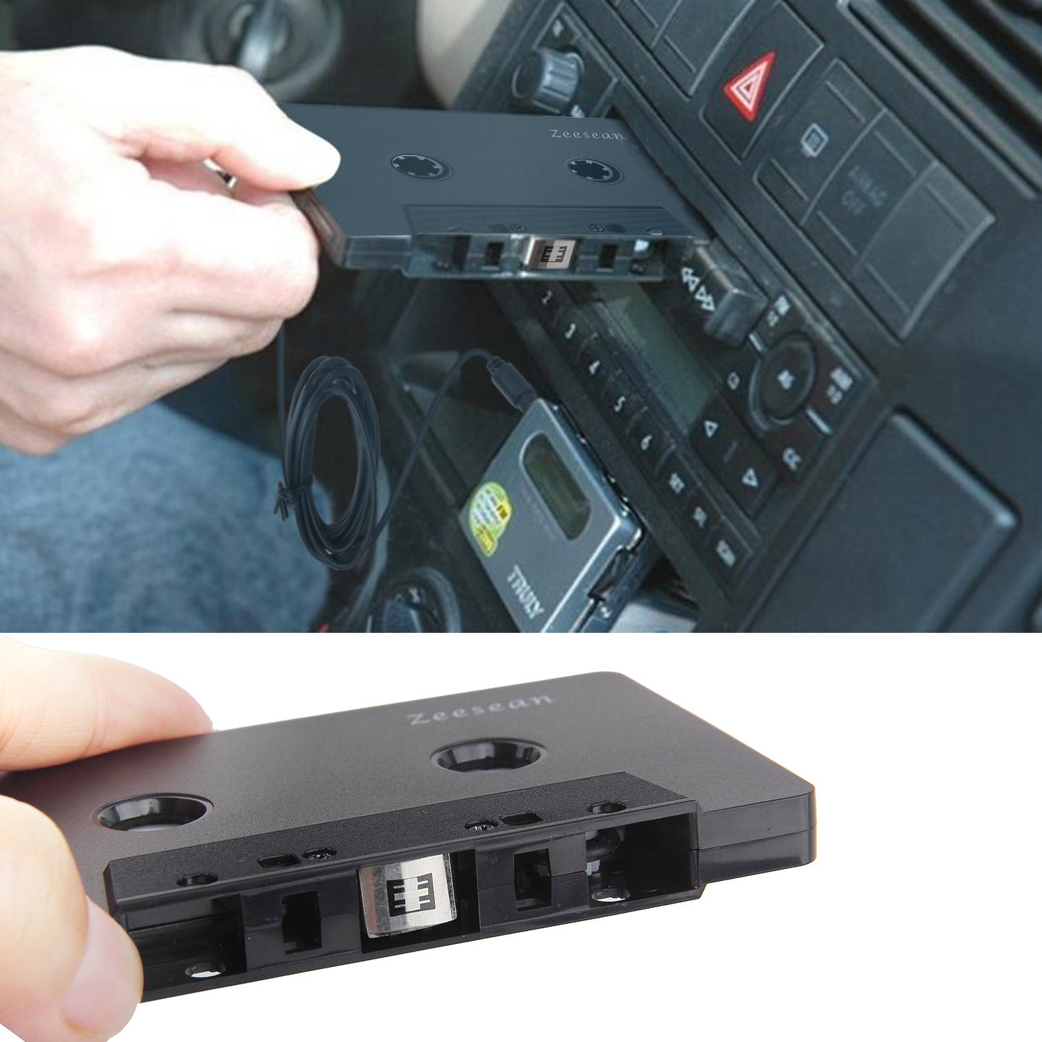 Car Audio Cassette to Aux Adapter, 3.5 MM Auxillary Cable Tape Adapter
