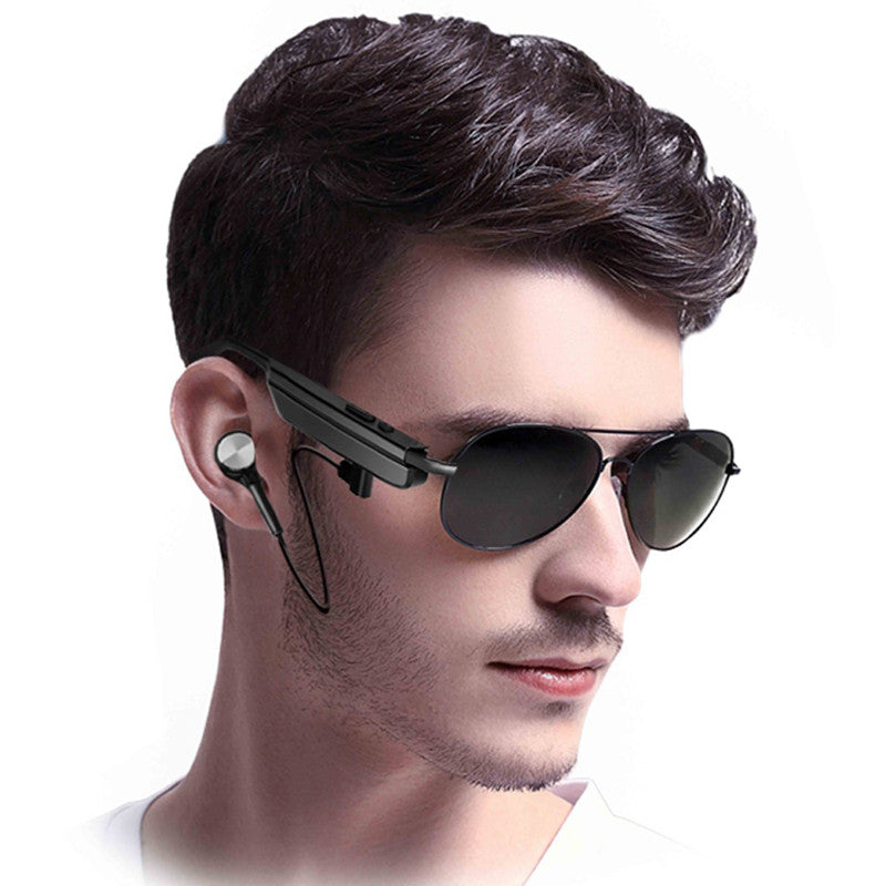 Outdoor sunglasses smart bluetooth glasses wireless headset mobile phone call music play game driving sport earphone metal frame