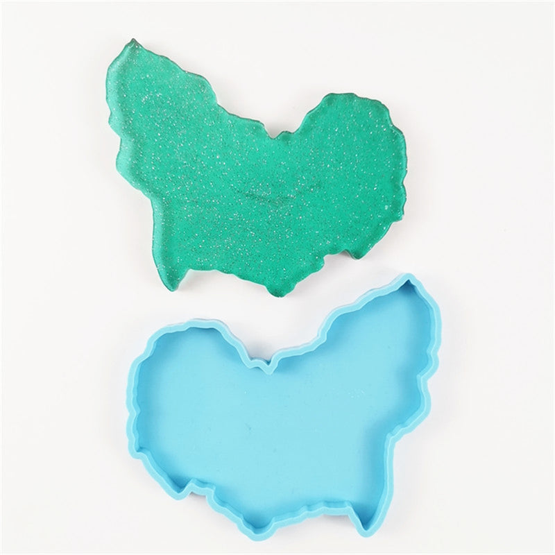 Africa Map Shape Coaster Cup Mat Pad Epoxy Resin Mold Keychain Pendants Silicone Mould DIY Crafts Jewelry Casting Tool
