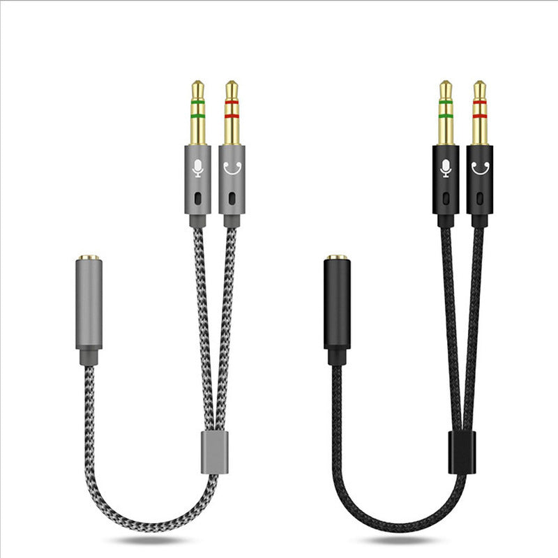 AUX Cable Jack 3.5mm Audio Cable 3.5 mm Jack Stereo Audio Male to 2 Female Headset Mic Y Splitter Cable Adapter