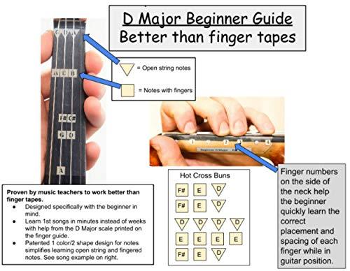 Fantastic Violin Finger Guides - Combo Pack: D Major Beginner Guide and All Notes Violin Finger Guides for Full Size (4/4) Violin FFG NOTE THE DIFFERENCE