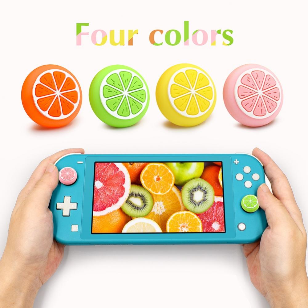 For nintendo switch joystick controller covers lemon colorful analog thumb grip cases joy con caps NS