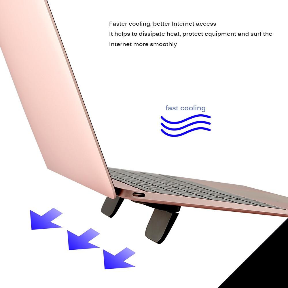 Foldable Notebook Cooling Bracket Holder Universal Laptop Stand Cooler Radiator For IPad MacBook Air Mac Desk Stand Tablet Mount (Black) GreatEagleInc