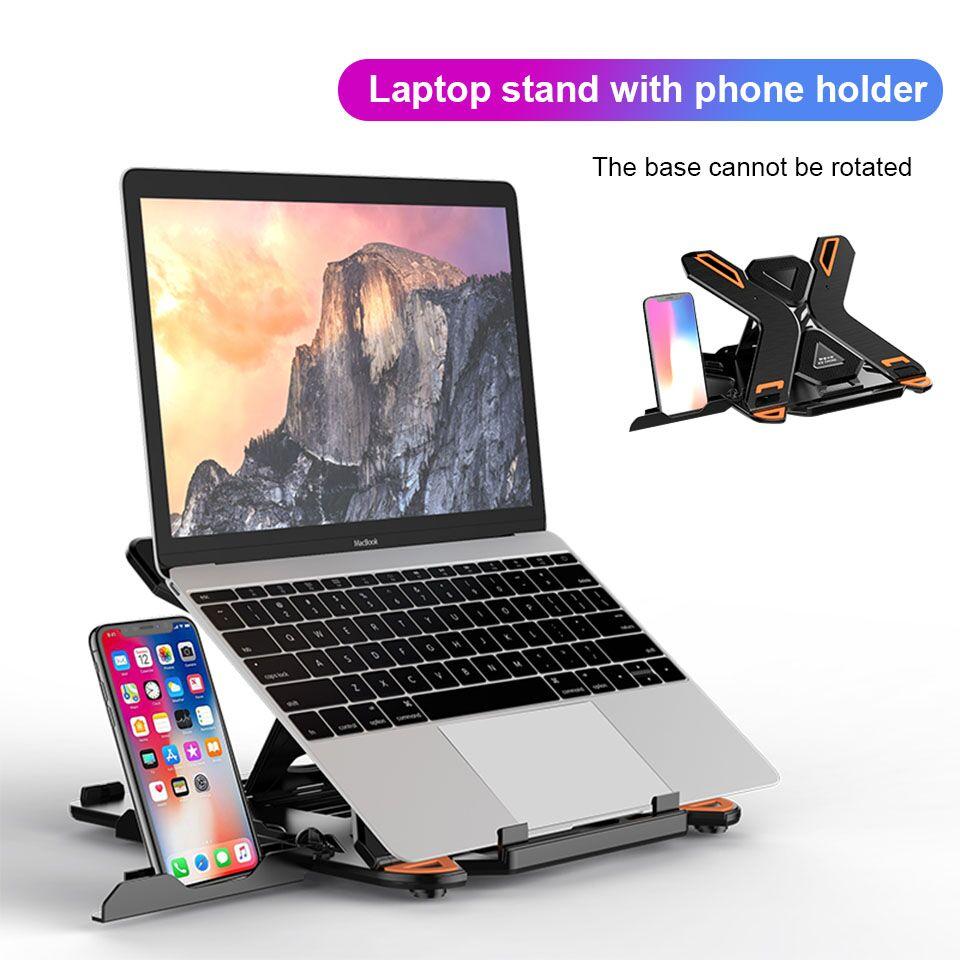 Foldable Notebook Riser Holder 8 Height Adjustable Ventilated Lightweight Anti-slip Laptop Stand for Mac, Pad, Tablet, Kindle GreatEagleInc