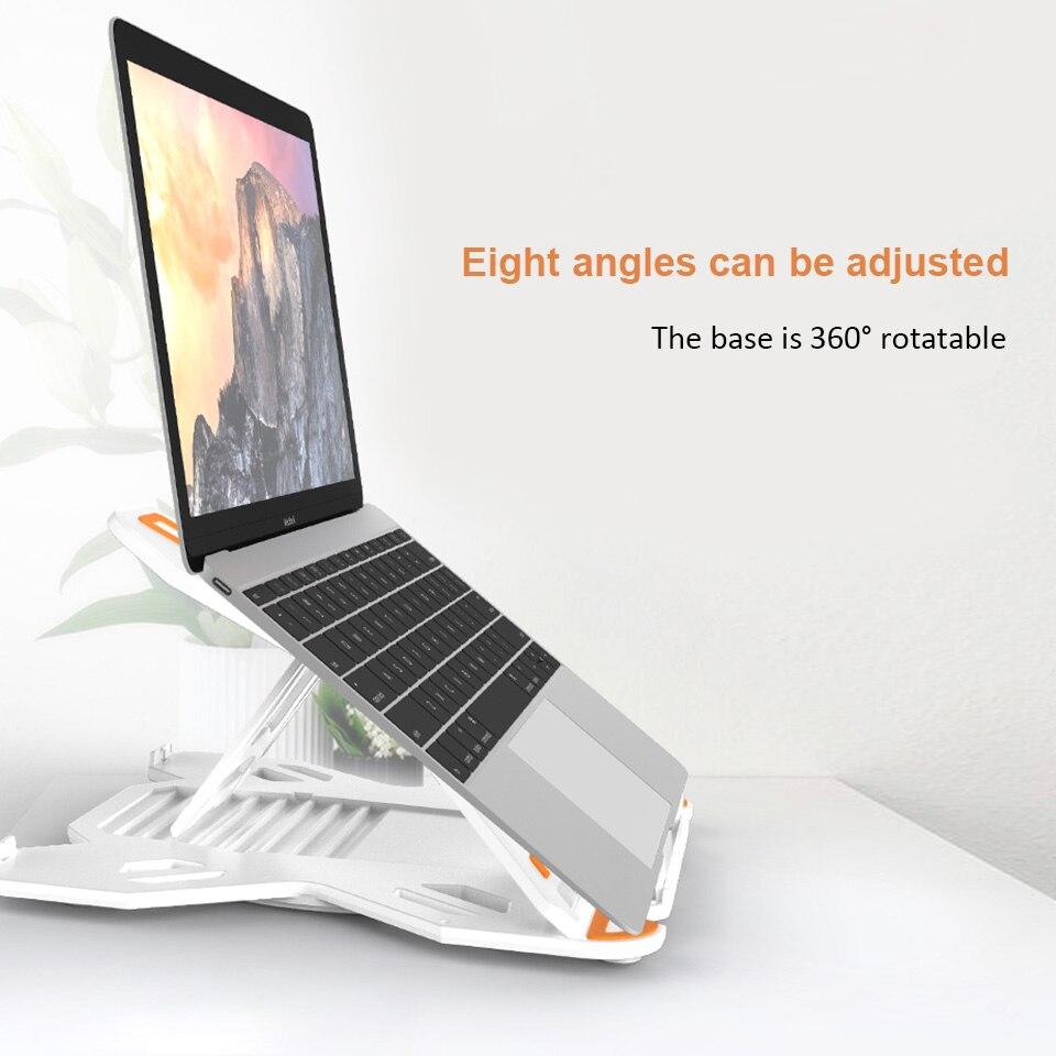 Foldable Notebook Riser Holder 8 Height Adjustable Ventilated Lightweight Anti-slip Laptop Stand for Mac, Pad, Tablet, Kindle GreatEagleInc
