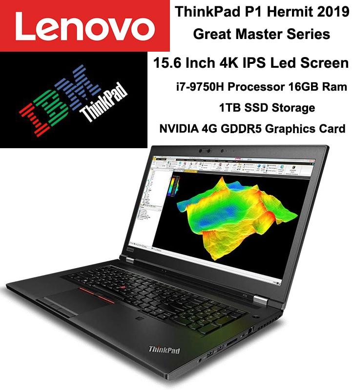 High-end Lenovo Laptop ThinkPad P1Hermit /Grandmaster 2019 New 15.6 Inch FHD i7-9750H 8GB 1TB 4GB GPU ThunderBolt 3.0 GreatEagleInc