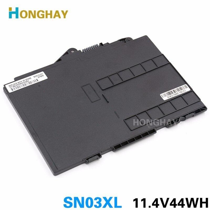 HONGHAY 11.1V 44wh Original SN03XL Laptop Battery For HP EliteBook 820 G3 725 G3 800514-001N HSTNN-UB6T Tablet GreatEagleInc