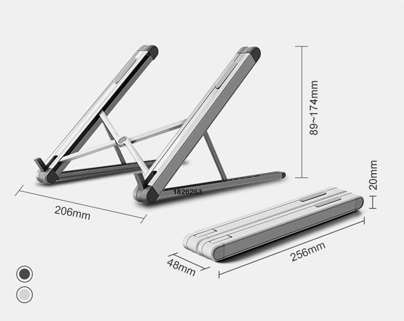 Hyvarwey JP-2 Easy Foldable Aluminum 11-15.6 inch Laptop Holder Ultra Light Desktop Notebook Stand Portable Laptop Support GreatEagleInc