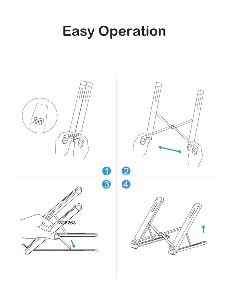 Hyvarwey JP-2 Easy Foldable Aluminum 11-15.6 inch Laptop Holder Ultra Light Desktop Notebook Stand Portable Laptop Support GreatEagleInc