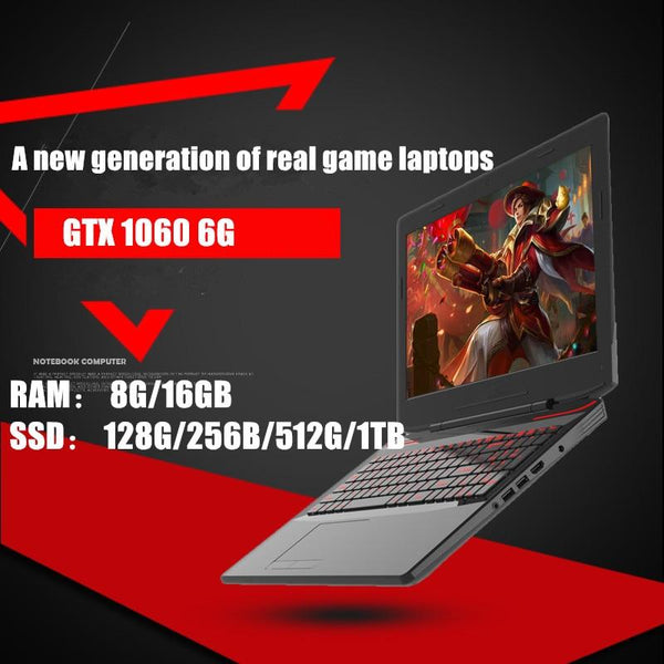 I7-7700 6G independent video card game laptop  15.6 inch 8G/16G DDR4 RAM 128G 256G 512G 1TB SSD Note ComputerBacklit Keyboard GreatEagleInc