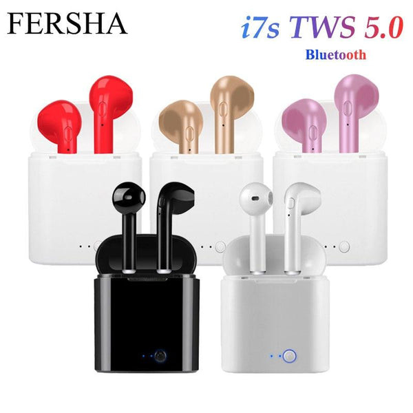 I7s TWS Bluetooth earphone Wireless headphones Sports headphones With microphone Bluetooth headset for iPhone Samsung Huawei LG GreatEagleInc