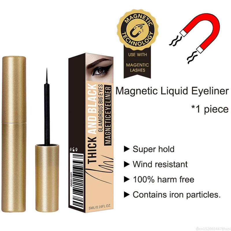 Ibcccndc 6ml Magnetic Liquid Eyeliner for Magnets Eyelashes Fast Drying Easy Wear Long-lasting Waterproof Eye Makeup TSLM1 (01) GreatEagleInc