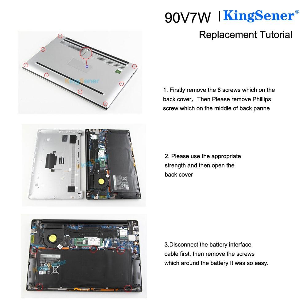 KingSener 90V7W JHXPY JD25G 090V7W Laptop Battery For Dell XPS 13 9343 XPS13 9350 13D-9343 P54G 0N7T6 5K9CP RWT1R 0DRRP 56WH GreatEagleInc