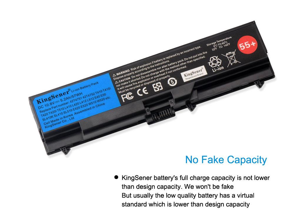 KingSener Laptop battery for ThinkPad L512 L412 L520 E425 E520 E525 W520 T410 T420 T510 T520 42T4751 42T4752 42T4885 42T4886 55+ GreatEagleInc