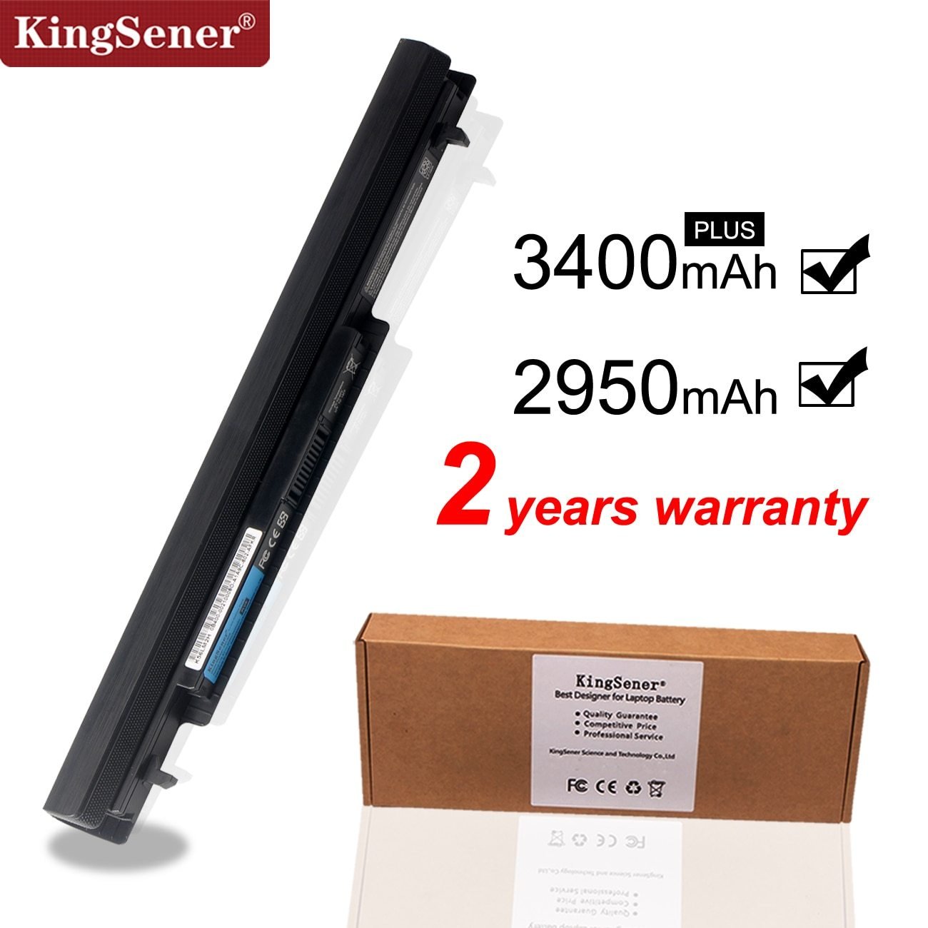 KingSener New A41-K56 Laptop Battery for ASUS K46 K46C K46CA K46CM K56 K56CA K56CM S46C S56C R505CA A32-K56 A42-K56 15V 2950mAh GreatEagleInc