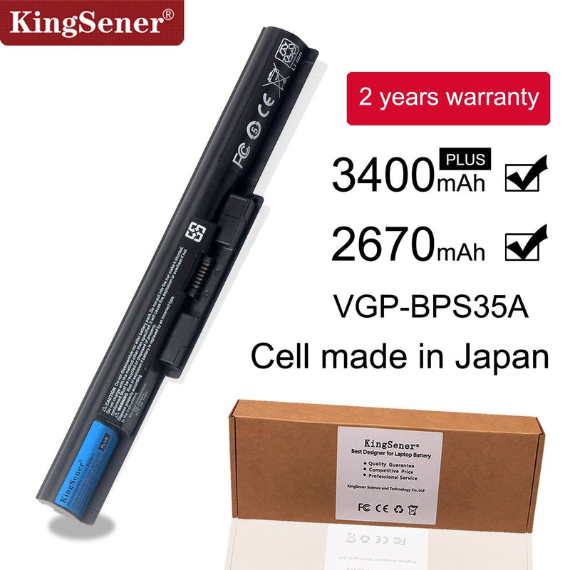 KingSener VGP-BPS35A VGP-BPS35 Laptop Battery For SONY VAIO Fit 14E VAIO Fit 15E Series SVF142C29M SVF152A29M SVF152A27T 4Cells GreatEagleInc