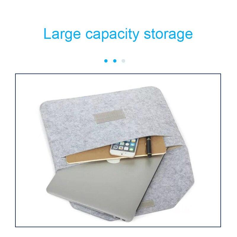 laptop Bag Soft Bussiness Wood Felt Sleeve Bag Case For Apple Macbook Air Pro Retina 11 12 13 15 Laptop for Mac book 13.3 inch GreatEagleInc