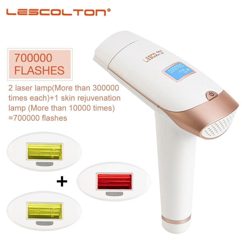 LESCOLTON 2in1 700000 pulsed IPL Laser Epilator Hair Removal LCD Display Laser Permanent Bikini Trimmer Electric depilador GreatEagleInc