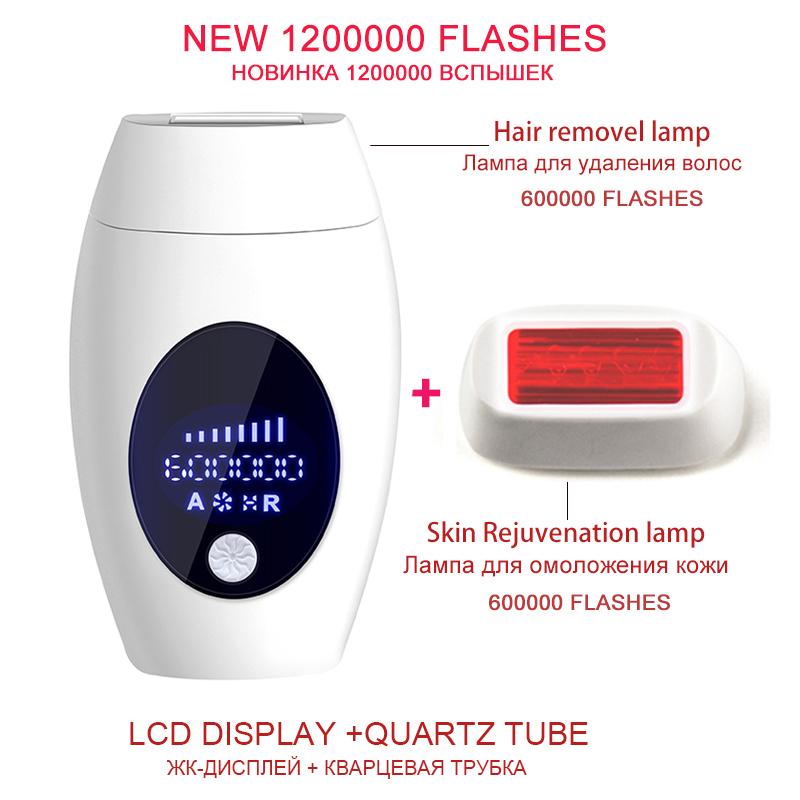 New 1200000 Flashes Permanent IPL Epilator Hair Removal depiladora facial photoepilator LCD Display Electric Painless Epilator GreatEagleInc