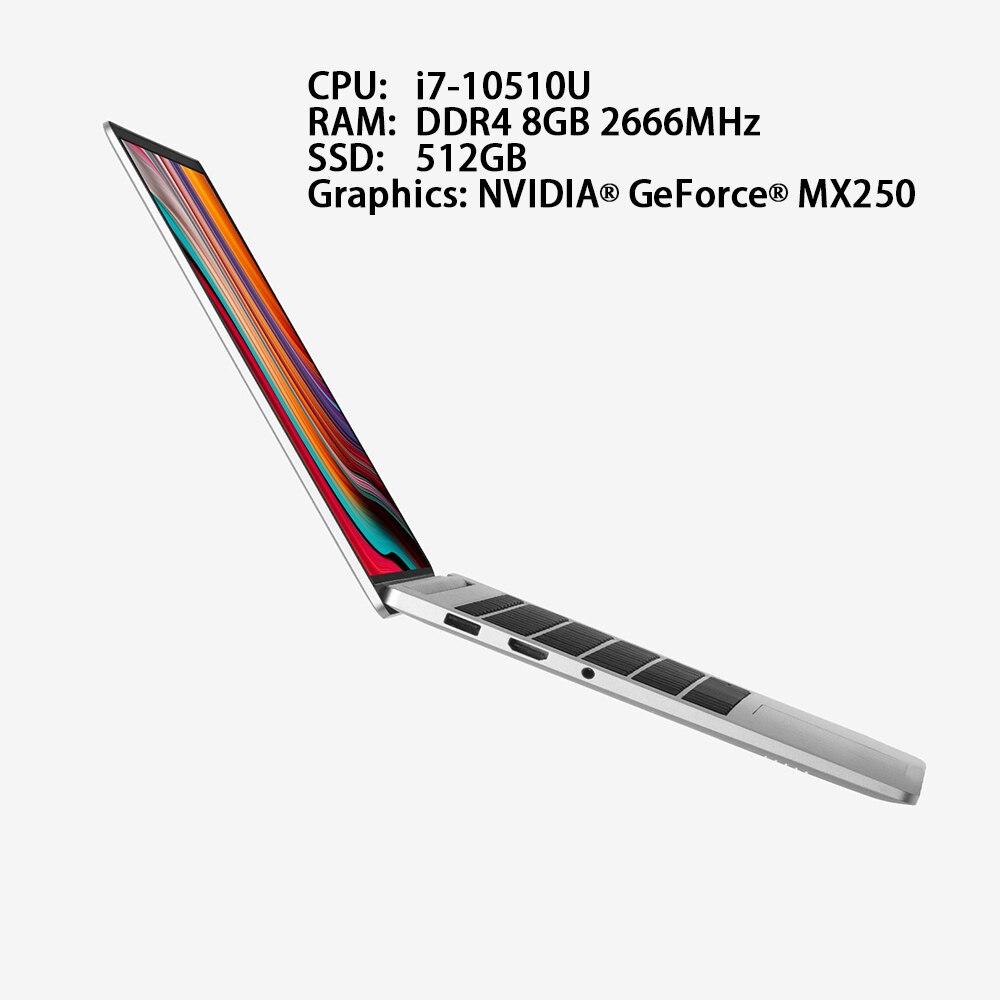 New Xiaomi mi Laptop redmi 13 Inch Screen Intel Core i7-10510U 8GB RAM 512GB ROM MX250 Ultra Slim Full Meatal Body mi notebook GreatEagleInc