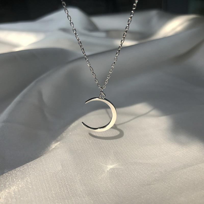OBEAR  New Fashion Sweet Moon  Silver Plated  Jewelry Temperament Crescent Clavicle Chain Pendant Necklaces GreatEagleInc