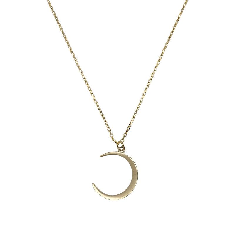 OBEAR  New Fashion Sweet Moon  Silver Plated  Jewelry Temperament Crescent Clavicle Chain Pendant Necklaces GreatEagleInc
