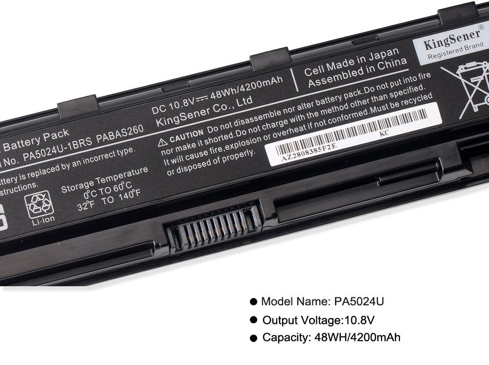 PA5024U Laptop Battery For Toshiba Satellite C800 C850 C870 L800 L830 L840 L850 L855 L870 PA5025U PA5024U-1BRS PABAS260 GreatEagleInc