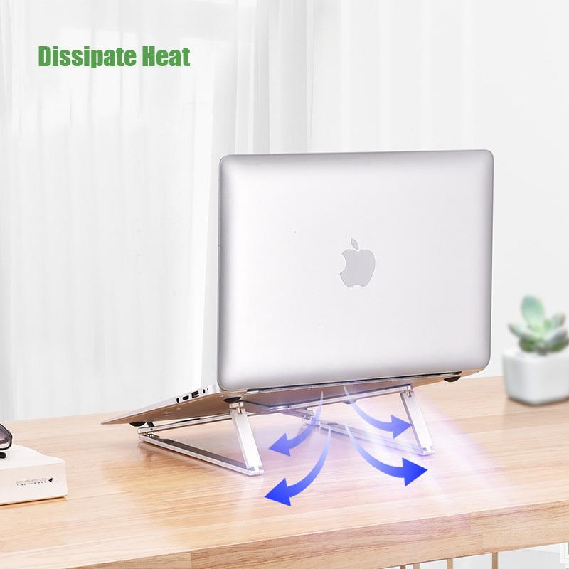 Portable Heat Dissipation Laptop Stand For Macbook Pro Air Foldable Aluminum Notebook Holder Desk Stand 7-15 Inch Chromebook GreatEagleInc