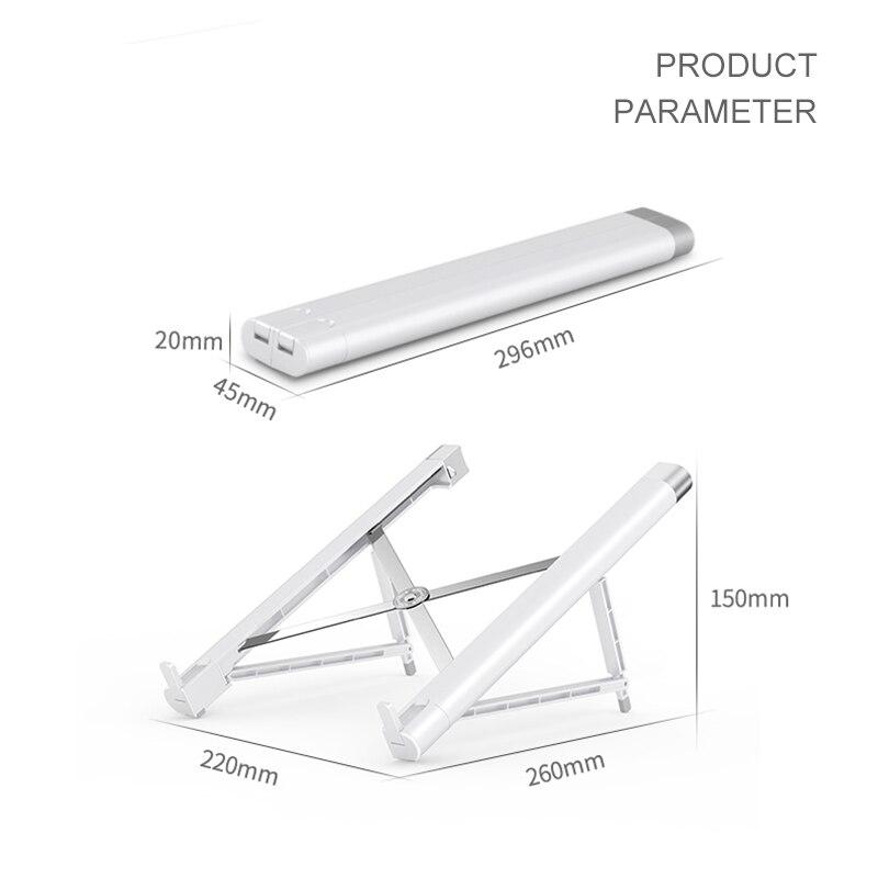 Portable Laptop Stand Adjustable Base Foldable Laptop Holder For Macbook Pro iPad Tablet Notebook Stand Cooling Pad Accessories (Silver) GreatEagleInc