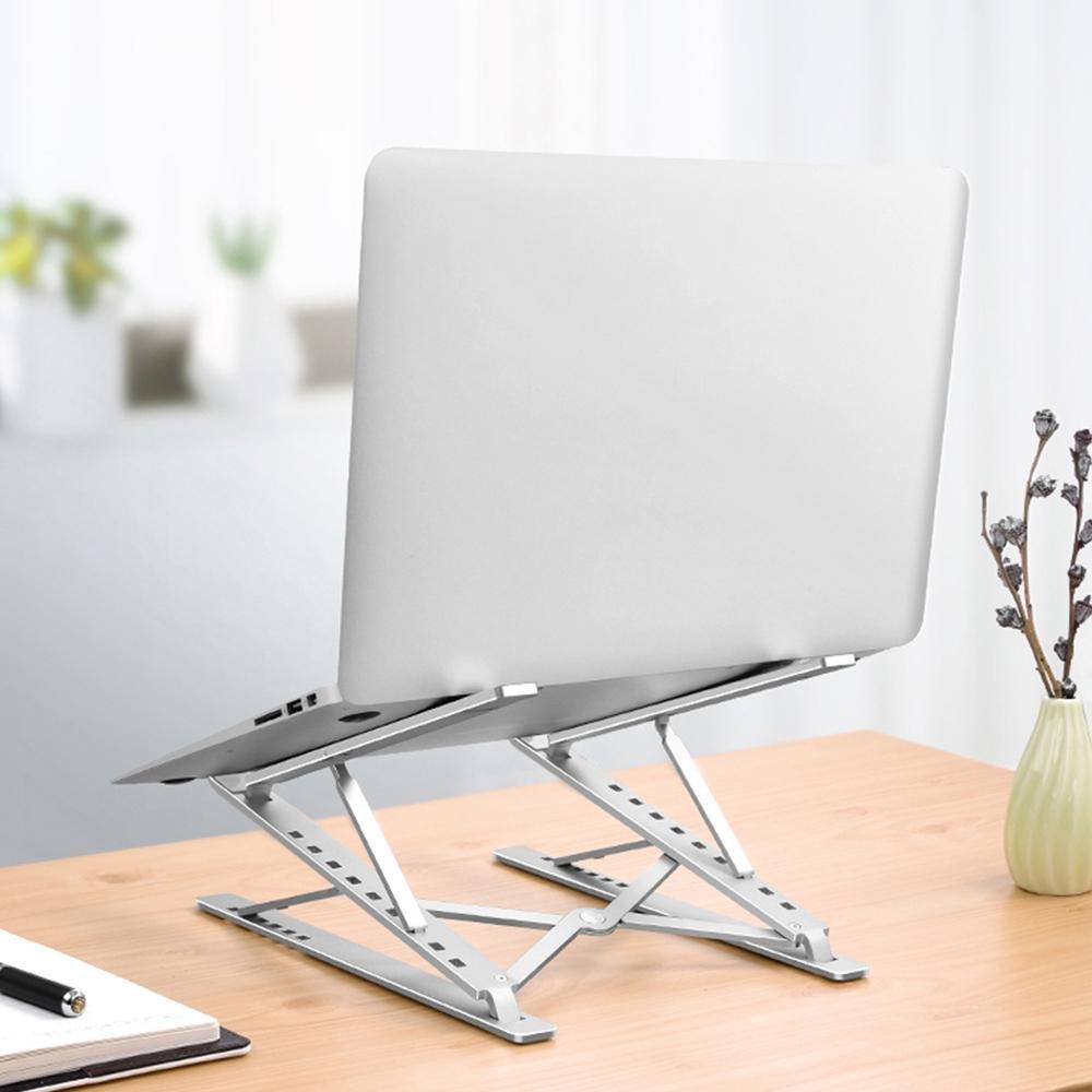 Portable Laptop Stand Adjustable Notebook Stand Holder For Macbook Pro Air 12 13 15 Non-slip Foldable Computer Cooling Bracket (Silver) GreatEagleInc