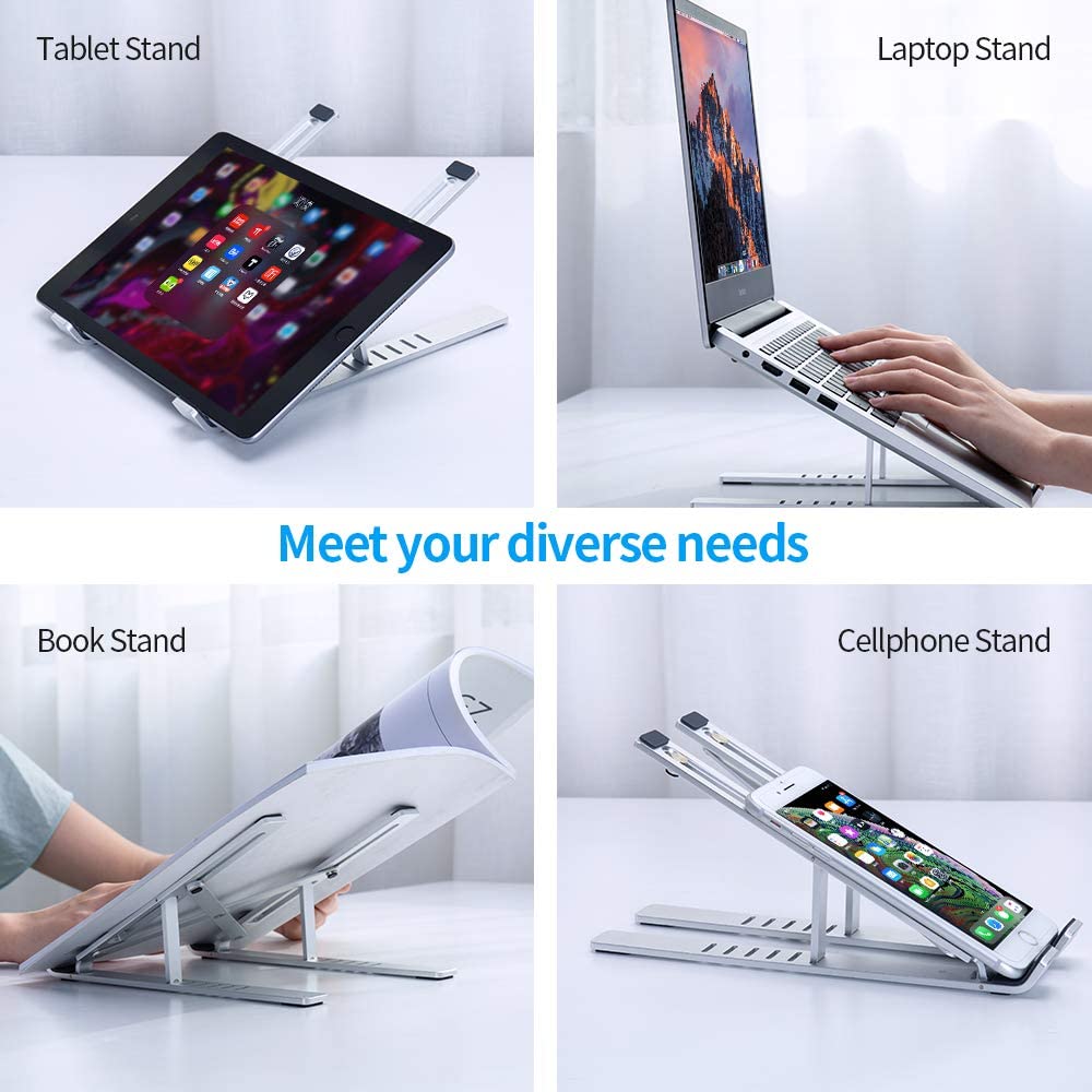 Portable Laptop Stand Aluminium Foldable Macbook Pro Support Adjustable Notebook Holder Base For Tablet PC Computer Accessories GreatEagleInc