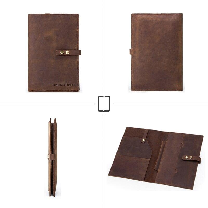 Tablet Sleeve Pouch Bag For iPad mini 2 3 4 5 Cowhide Leather Case Cover For iPad mini 7.9 inch With Card Holder Notebook Pocket GreatEagleInc