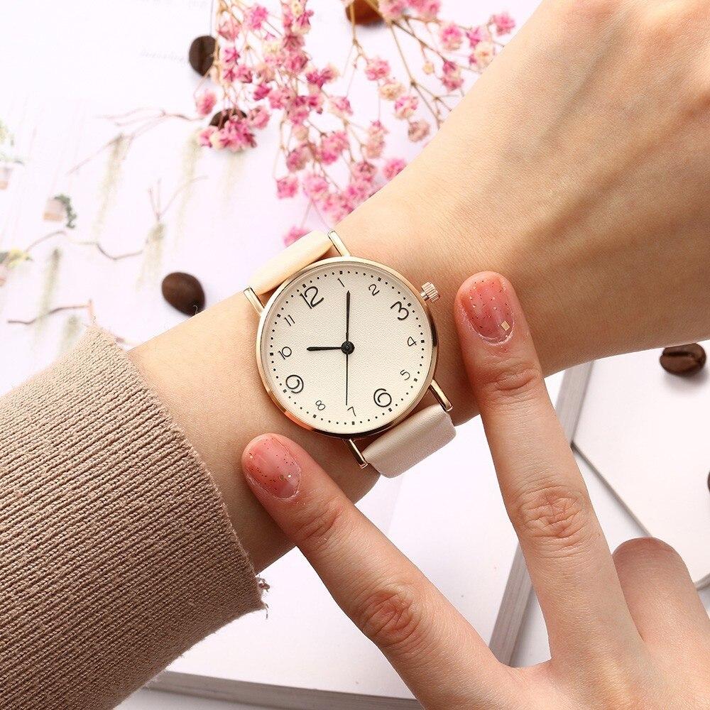 Top Style Fashion Women's Luxury Leather Band Analog Quartz Wrist Watch Golden Ladies Watch Women Dress Reloj Mujer Black Clock GreatEagleInc