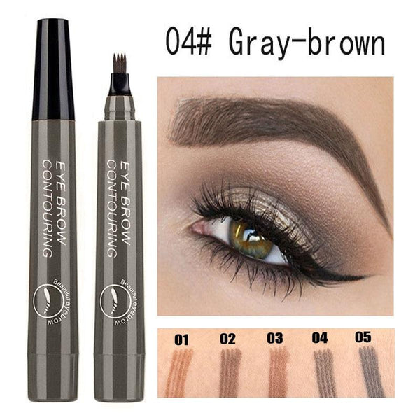 Waterproof Natural Eyebrow Pen Four-claw Eye Brow Tint Fork Tip Eyebrow Tattoo Pencil Long Lasting Easy to use Cosmetics TSLM1 GreatEagleInc