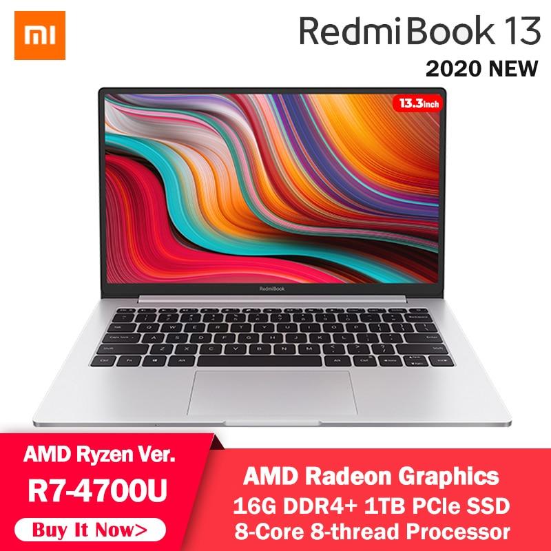 Xiaomi Mi RedmiBook 13.3 inch Laptop AMD Ryzen 7 4700U 16GB DDR4 1TB PCle SSD Eight Core Notebook 1080P Windows 10 Computer (R7 16G Gray) GreatEagleInc