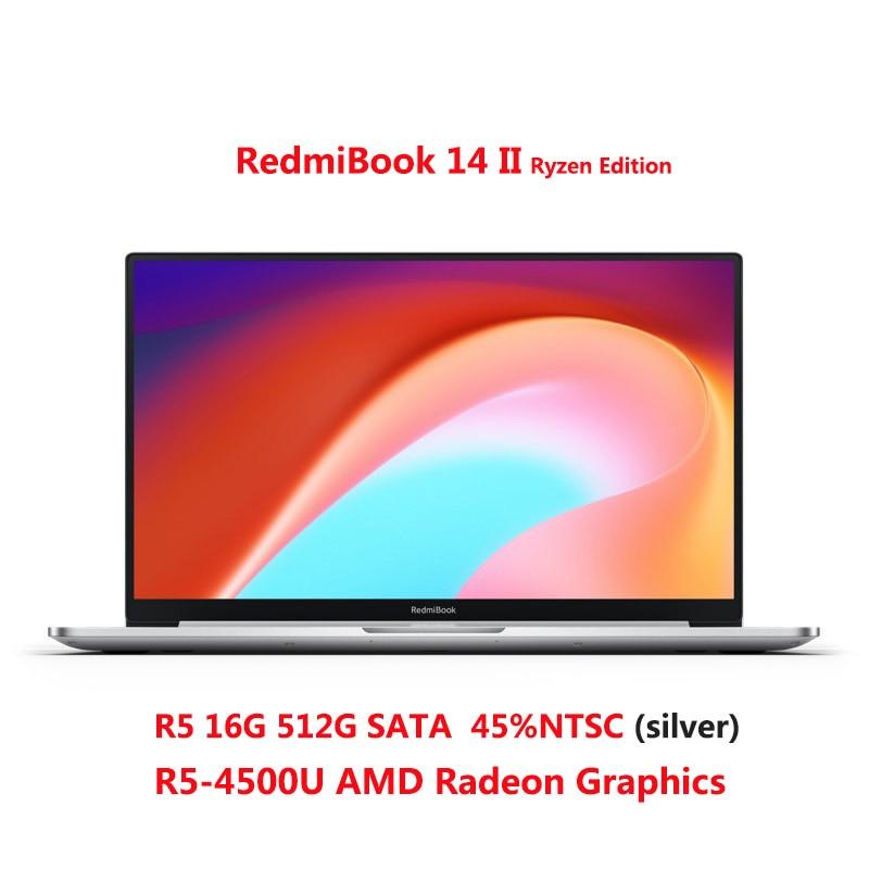 Xiaomi RedmiBook 14 Ⅱ Ryzen Edition Laptop AMD Ryzen 5 4500U 14 Inch 1920*1080 FHD Screen 16GB/8GB DDR4 512GB SSD Notebook GreatEagleInc