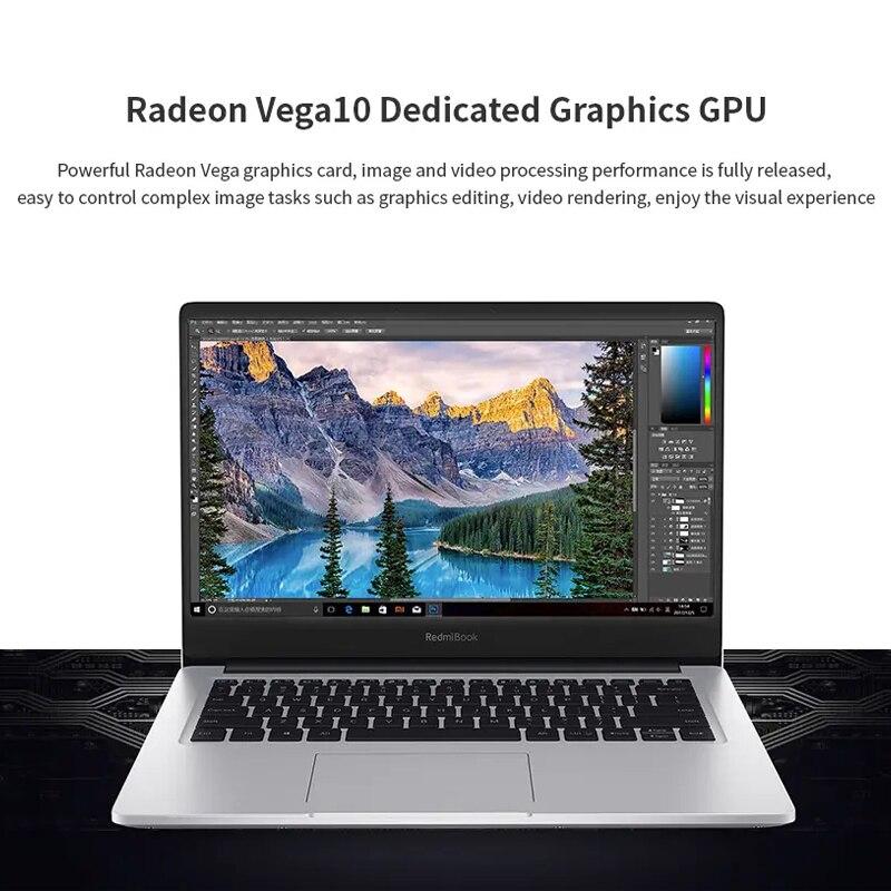 Xiaomi RedmiBook Laptop 14 inch AMD Ryzen 7 3700U Radeon Vega10 Graphics 8GB /16GB RAM 512GB SSD Computer Windows 10 Notebook GreatEagleInc